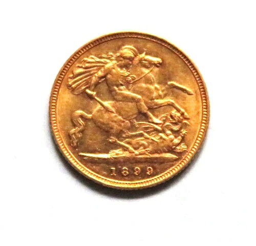 オーストラリア。1899年メルボルン - ハーフソブリン金貨。EF/gEF-光沢あり