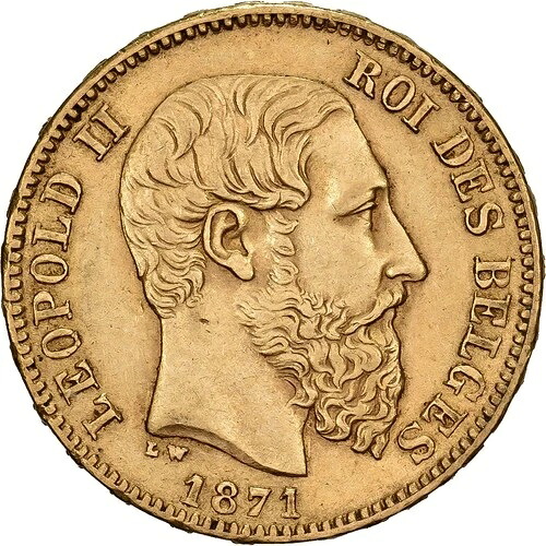 [#1512272] ベルギー、レオポルド2世、20フラン、1871年、ブリュッセル、金、AU、KM:37