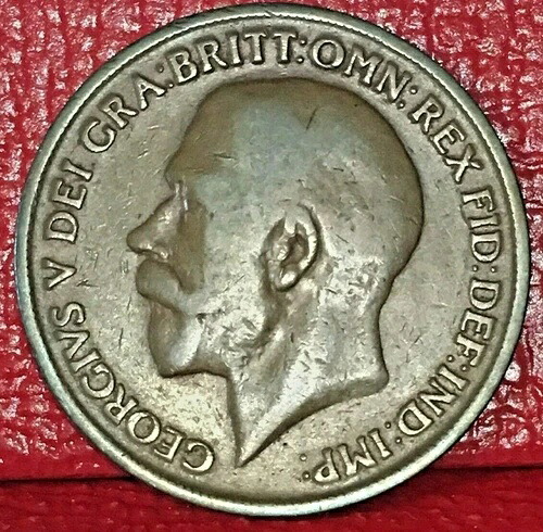1918-KN イギリス国王ジョージ5世 1ペニー銅貨 KM# 810|WORLD RESOURCE【QUEEN店】