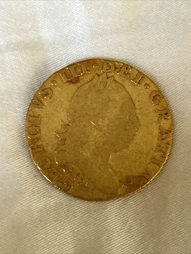 1786年 英国ジョージ3世 ゴールドハーフギニア 1/2G B03BR-