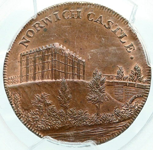 1794年 イングランド UK ノーフォーク ノリッジキャッスル シープフリース オールドコンダートークン PCGS i84015-