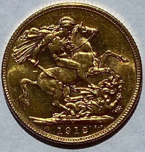 1912年英国ソブリン金貨 236,500円