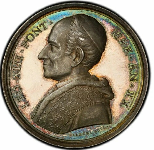 1897年メダル PCGS SP64 バチカン教皇リナルディピウスXII-｜WORLD RESOURCE【QUEEN店】