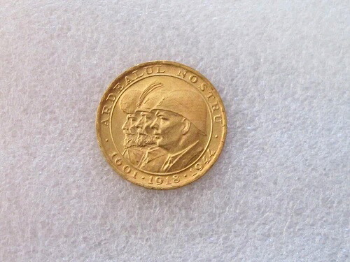 ルーマニア 金貨 20 レイ 1944 造幣局 MichaeI 極上