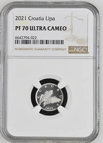 クロアチアコイン 1リパ 2021 NGC PF 70 ウルトラカメオ