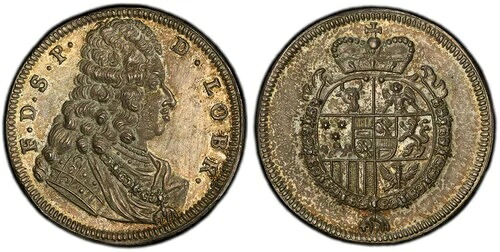 オーストリア (1677-1715) オフメタルのドゥカット。 PCGS MS64 ウィーン再攻撃。ポリフカ 57