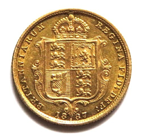 オーストラリア。1887年シドニー - ジュビリーヘッド。ハーフソブリン金貨。光沢あり - aEF/EF