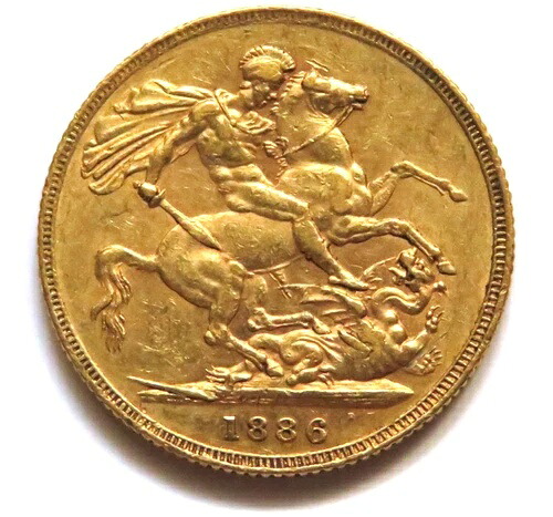 オーストラリア.. 1886 シドニー - セントジョージソブリン.. 光沢あり - aEF