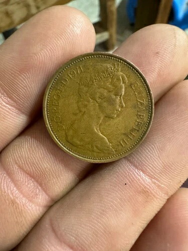 1971年 変わったペンス 2p 英国エリザベス 2世コイン 非常にレア