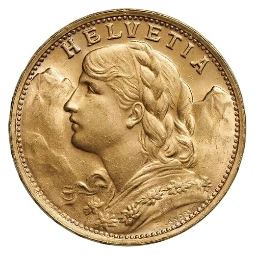 スイス金貨 20フラン ヘルヴェティア 平均発行年 - ランダム