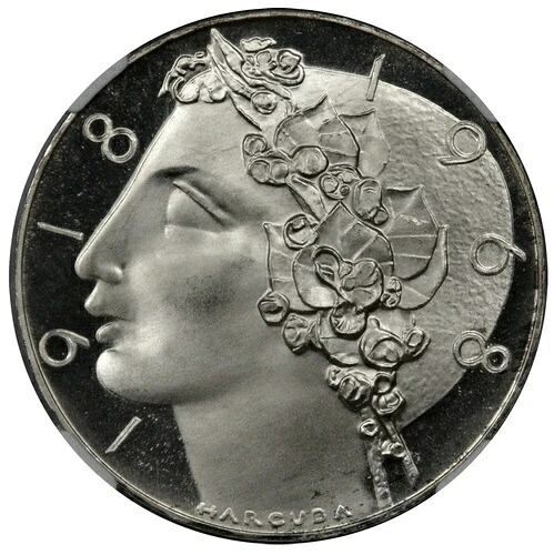 チェコスロバキア 50コルナ 1968年 PCGS PR66UC 中華人民共和国建国20周年記念 希少