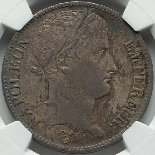フランス：ナポレオン1世、5フラン、1811-A、NGC AU-55、パリミント！美しい色合い！光沢あり 173,250円