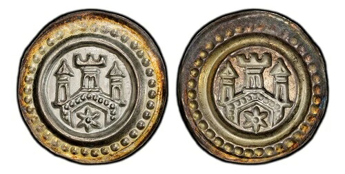ドイツの聖ラーフェンスブルク。無名の統治者。1275年頃(ND)ARブラクティート。PCGS MS65|WORLD RESOURCE【QUEEN店】