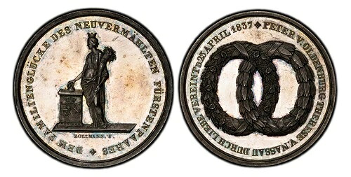ドイツ聖オルデンブルク。 ポール・フリードリヒ 1837年8月メダル。 PCGS SP63。 メルズドルフ335-|WORLD RESOURCE【QUEEN店】