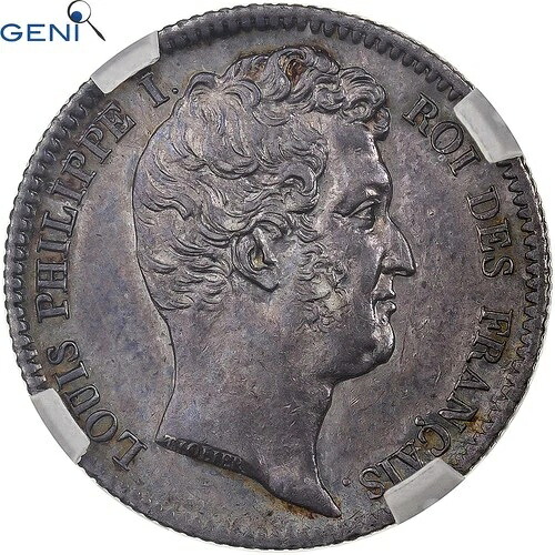 [#1046712] フランス、ルイ フィリップ 1 世、1 フラン、1831 年、パリ、シルバー、GENI、AU58、G｜WORLD RESOURCE【QUEEN店】