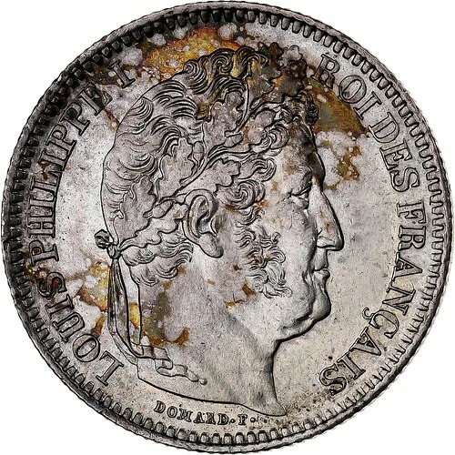 [#488405] フランス、ルイ・フィリップ1世、2フラン、1847年、パリ、銀貨、写本、ガドゥリー:52