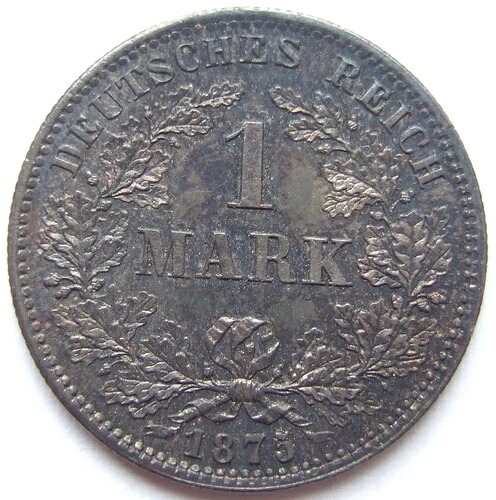 ドイツ帝国銀貨 1マルク 1875 J 未使用｜WORLD RESOURCE【QUEEN店】 178,750円