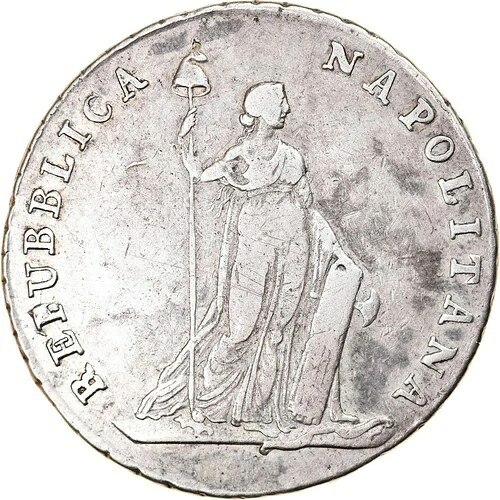 [#905676] ナポリ共和国、12 カルリーニ、An VII (1799)、ナポリ、シルバー、VF(20-)｜WORLD RESOURCE【QUEEN店】