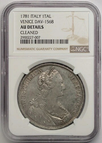 イタリアの州: ヴェネツィア 1781 シルバー タレロ NGC レディ ヴェネツィア & ライオン - ビデオを参照-|WORLD RESOURCE【QUEEN店】