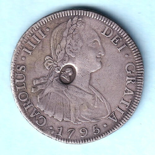 イギリスGeo 111 - 緊急発行1ドル。ボリビア1795年刻印8レアル｜WORLD RESOURCE【QUEEN店】