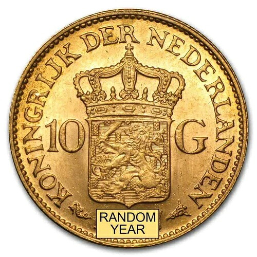 オランダ金10ギルダー平均流通量