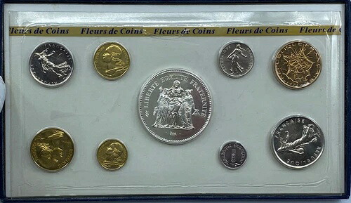 1978 フランス HERCULES 50 10 5 1 FRANCS & サンタイム 9 コイン セット 1 はシルバー i114522