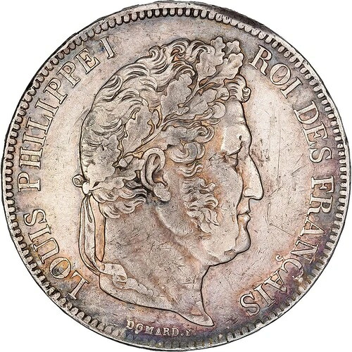 [#981655] フランス、ルイ・フィリップ1世、5フラン、1837年、リヨン、銀、EF(40-45)、ガド｜WORLD RESOURCE【QUEEN店】 146,850円