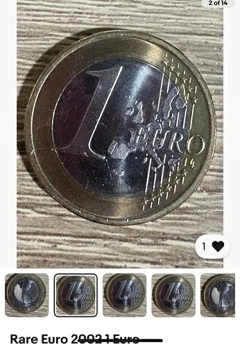 希少で美しい2002年1ユーロ硬貨