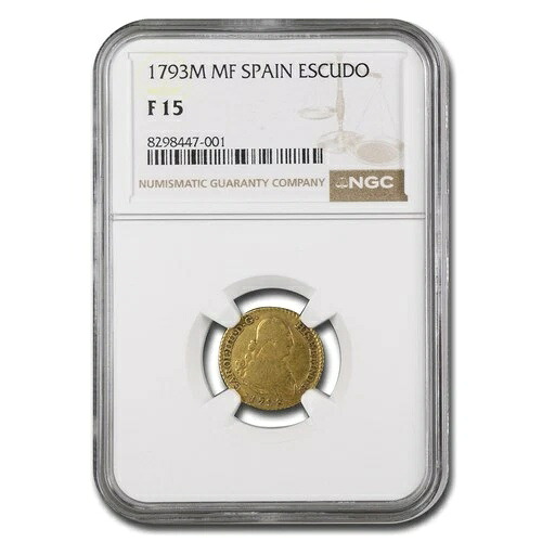 1793年-M スペイン ゴールドエスクード シャルル4世 F-15 NGC-