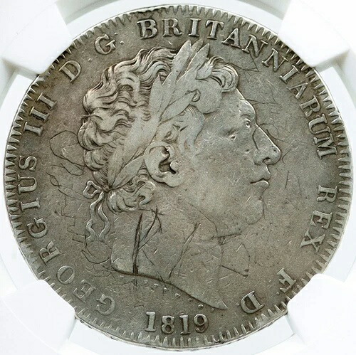 1819年 イギリス ジョージ3世 0.84オンス 銀貨 NGC i117859