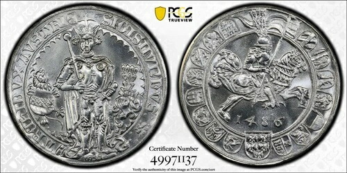 オーストリア 1953年 “1486” グルディン PCGS MS68 トップポップ リストライク X#M28 シルバー