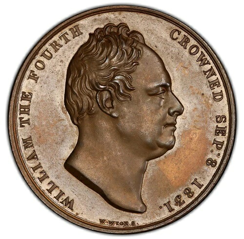 イギリス - 1831年 ウィリアム4世 - 戴冠式メダル - PCGS SP63 - 驚くほど希少!