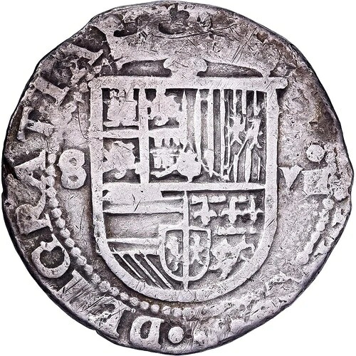 [#1507679] スペイン、フェリペ2世、8レアル、1556-1598年、セビリア、銀、EF