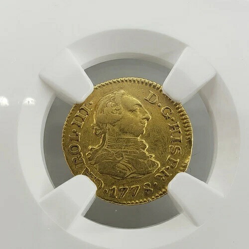 1778年 M スペイン 1/2エスクード キングチャールズ3世金貨 XF 詳細 NGC スペイン鑑定済み