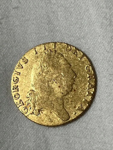 1797年 イギリス ジョージ3世 金貨 ハーフギニー 1/2G B03