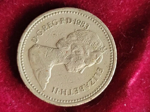 エリザベス2世女王 1ポンド硬貨 イギリス 1983年