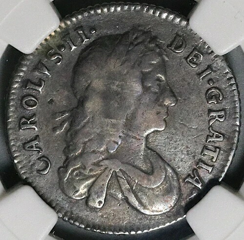 1668 NGC VF 20 チャールズ2世 シリング 1st 胸像 希少 英国コイン POP 1/1 (23061501C|WORLD RESOURCE【QUEEN店】