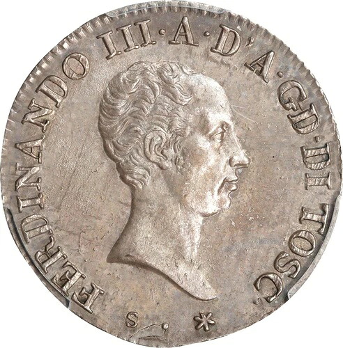イタリア / イタリア領トスカーナ 1823年 1リラ銀貨 PCGS認定 MS63|WORLD RESOURCE【QUEEN店】