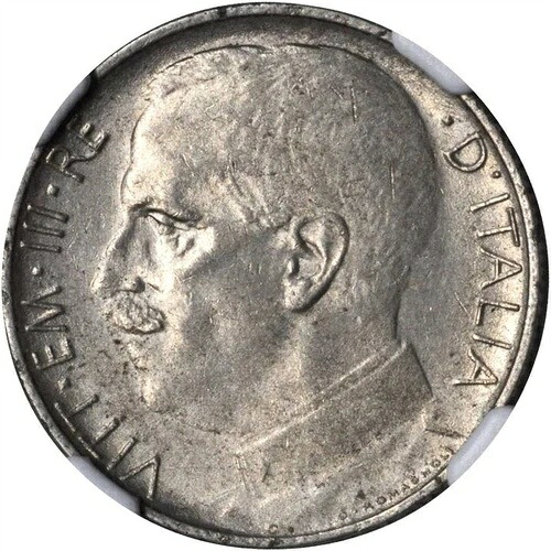 イタリア王国 1925-R 50 センテシミ コイン、リード付き、NGC 認定 MS-63、希少!｜WORLD RESOURCE【QUEEN店】