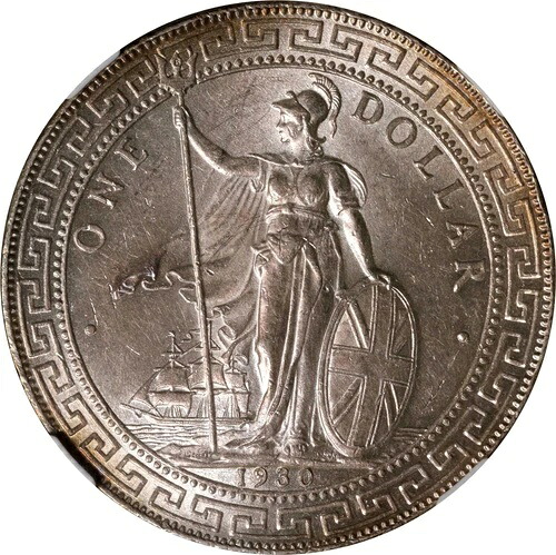 イギリス:ジョージ5世貿易ドル 1930-B、NGC MS-63、ボンベイ造幣局。素晴らしい!|WORLD RESOURCE【QUEEN店】