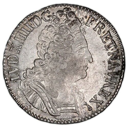 コイン - フランス ルイ 14 世 - シルバー ?cu aux 3 Couronnes - 1709 S Reims-