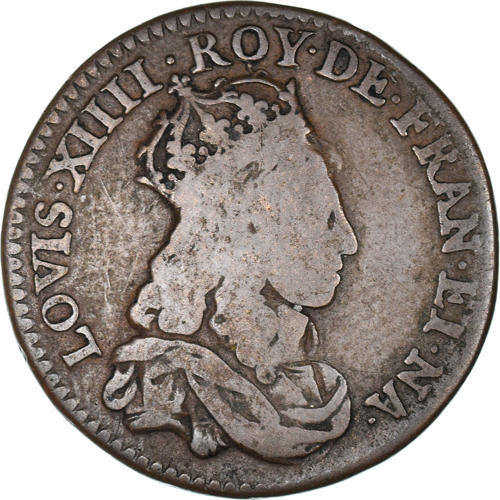 [#908818] コイン フランス ルイ14世 リアール・ド・フランス プレミアタイプ リアール 1654年 P｜WORLD RESOURCE【QUEEN店】