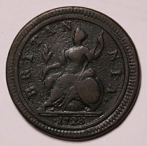 1723年 英国 ハーフペニー硬貨 ジョージ1世 KM# 557｜WORLD RESOURCE【QUEEN店】