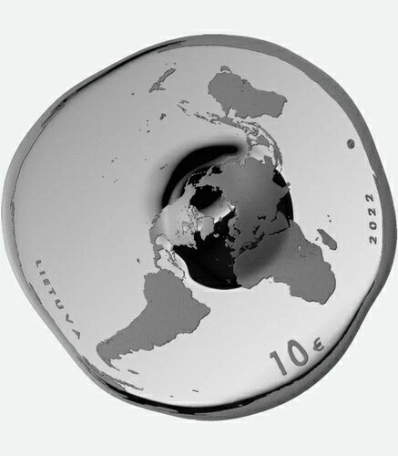 リトアニア Litauen 2022 10ユーロ銀貨、Planet B なし