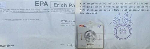 DDR 10 ペニッヒ 1949 A 証明書付き パプロス ほぼ未使用 56559 51,480円