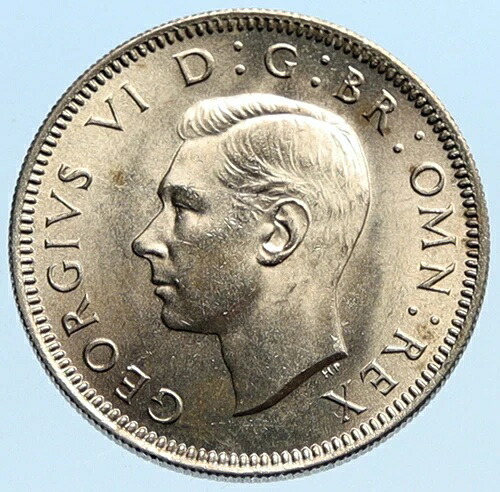 1950年 イギリス 英国 ヴィンテージ シリングコイン 国王ジョージ6世 i96755