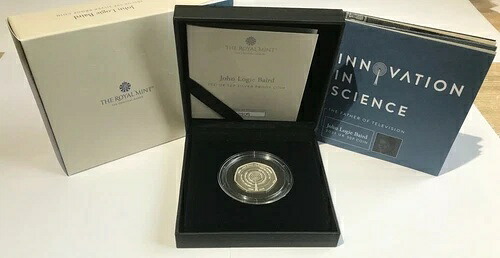 Simply-Coins~ 2021 シルバー プルーフ ロジー ベアード フィフティ 50ペンス コイン ボックス COA