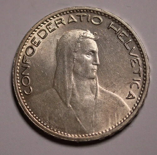 スイス 5フラン 1923年 銀貨 KM# 37 AU/Unc +Lustre｜WORLD RESOURCE【QUEEN店】