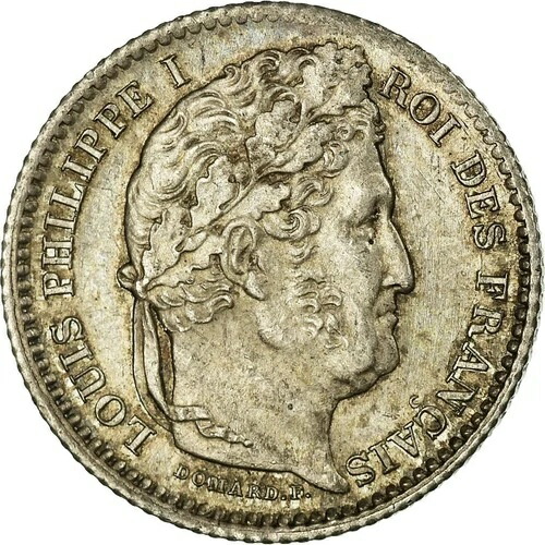 [#34405] コイン、フランス、ルイ フィリップ、25 サンタイム、1845 年、ルーアン、MS、シル、ver