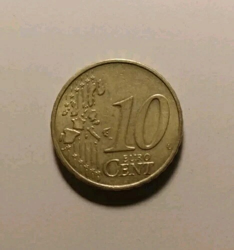 2002 D 10 ユーロ セント ドイツ コイン 古地図 北欧 ゴールド構成。